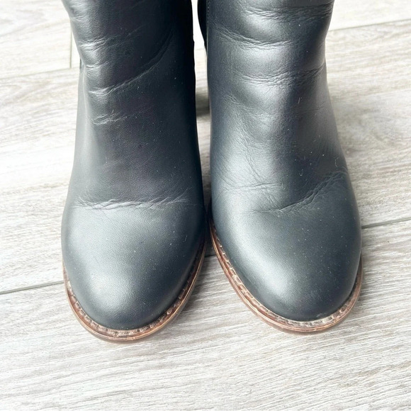 KG KURT GEIGER Sebastian Black  Leather Buckle Ankle Boots Made in Spain - Picture 4 of 12